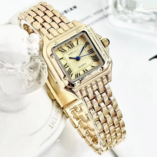 Montres style luxe pour femmes Or, élégante By J&B Miller's de chez Quartz