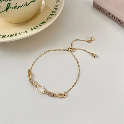Bracelet type luxe en Zircon plaqué or