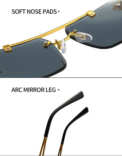 Lunettes de soleil monture or pour hommes & femmes