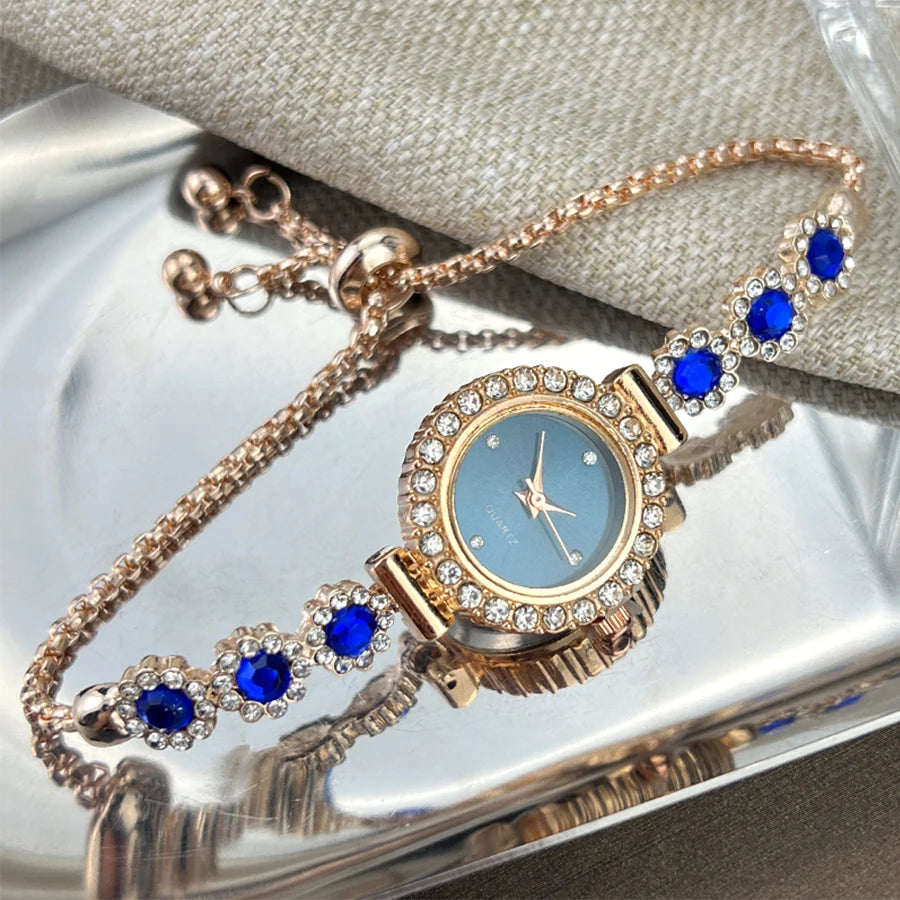 Montre-bracelet et cadran sertis de diamants quartz pour femme