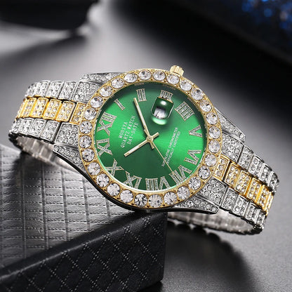 Montre type luxe pour hommes/femmes, Quartz cadrant romain
