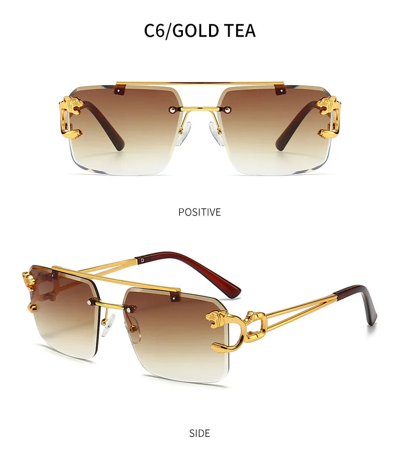 Lunettes de soleil monture or pour hommes & femmes