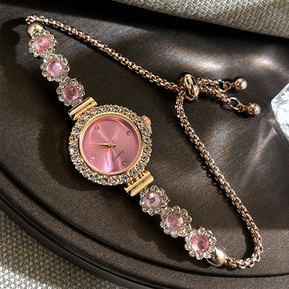 Montre-bracelet et cadran sertis de diamants quartz pour femme