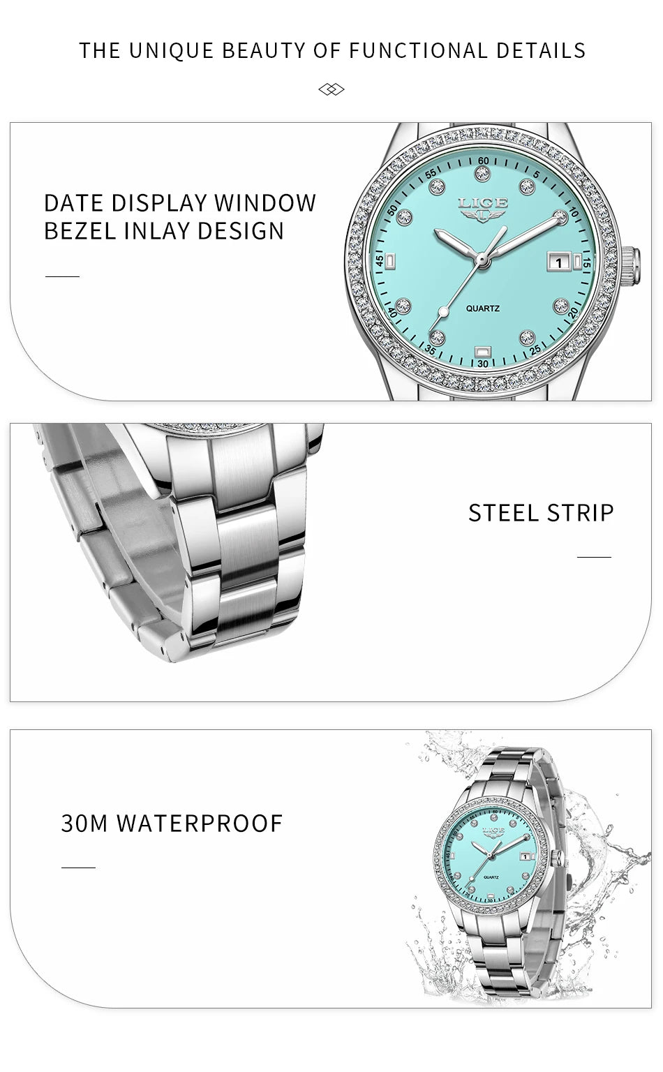 Montre Homme & femme Cadrant lumineux