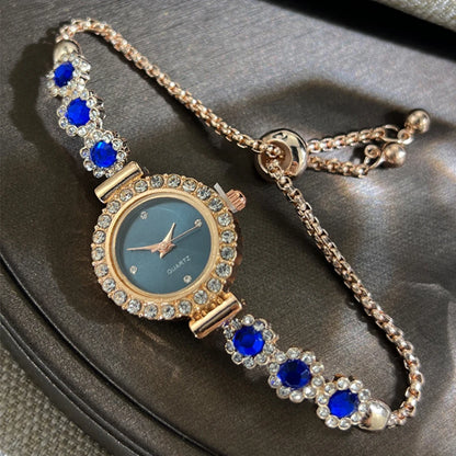 Montre-bracelet et cadran sertis de diamants quartz pour femme