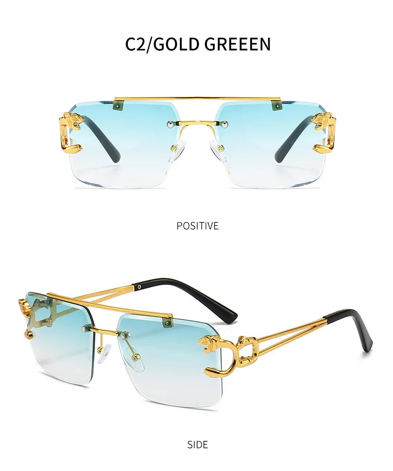 Lunettes de soleil monture or pour hommes & femmes
