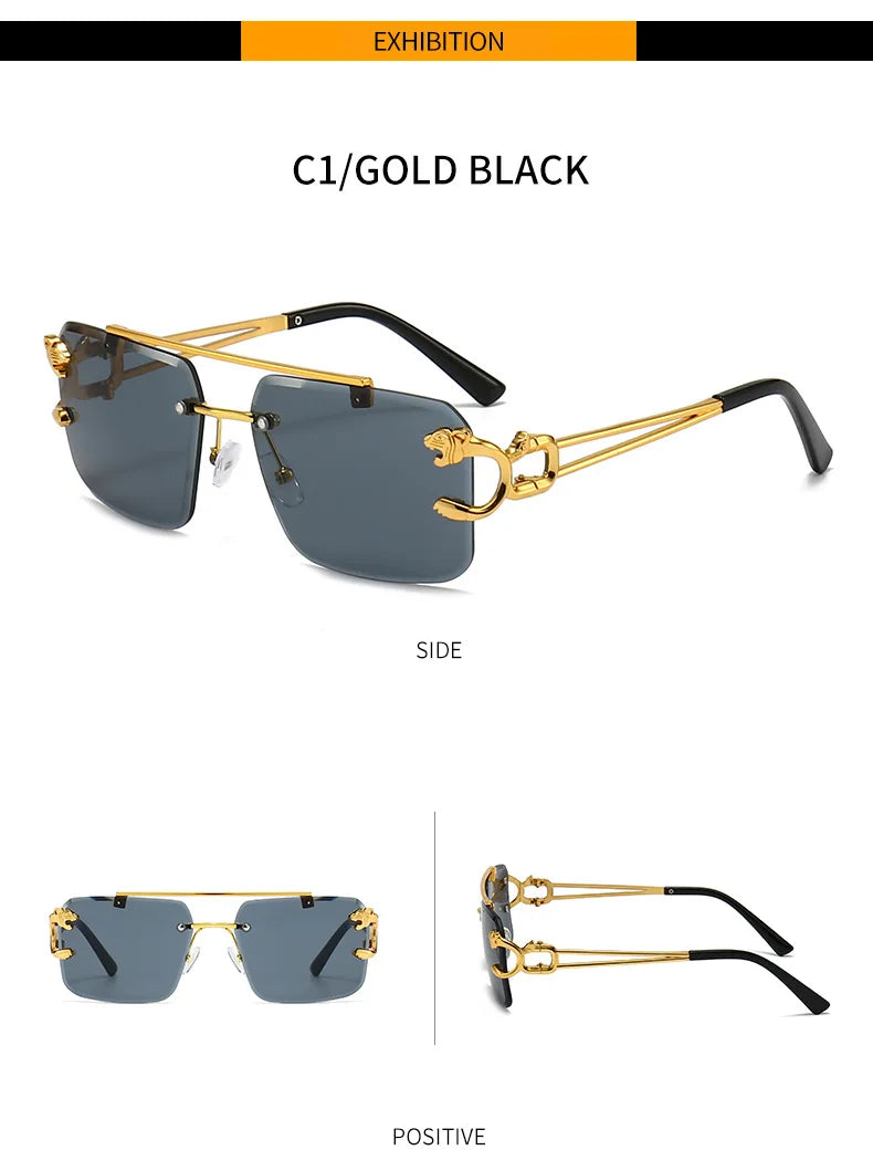 Lunettes de soleil monture or pour hommes & femmes