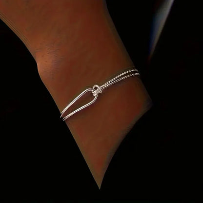 Bracelet en argent simple et élégant, pour femmes nouvelle collection