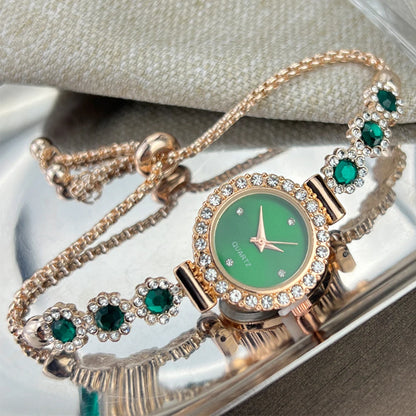 Montre-bracelet et cadran sertis de diamants quartz pour femme