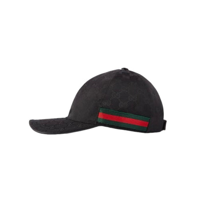 Casquette gucci noir avec bande