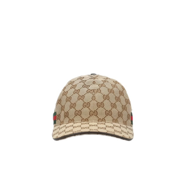 Casquette gucci marron avec bande